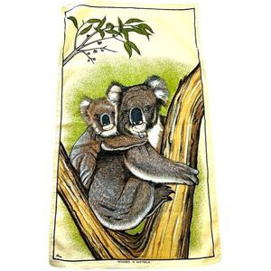 Linen cotton blend tea towel Koala DesignTowel